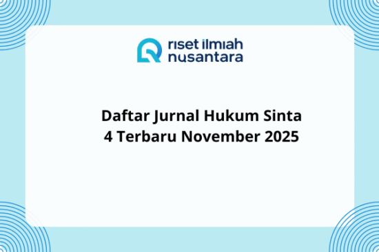 Daftar Jurnal Hukum Sinta 4 Terbaru November 2025